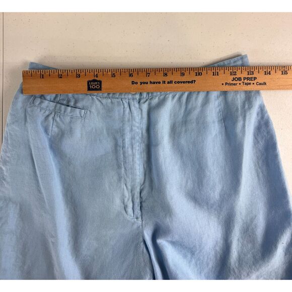 Telluride Clothing Co. Women's 100% Linen Shorts Light Blue Size 4 - Picture 7 of 11
